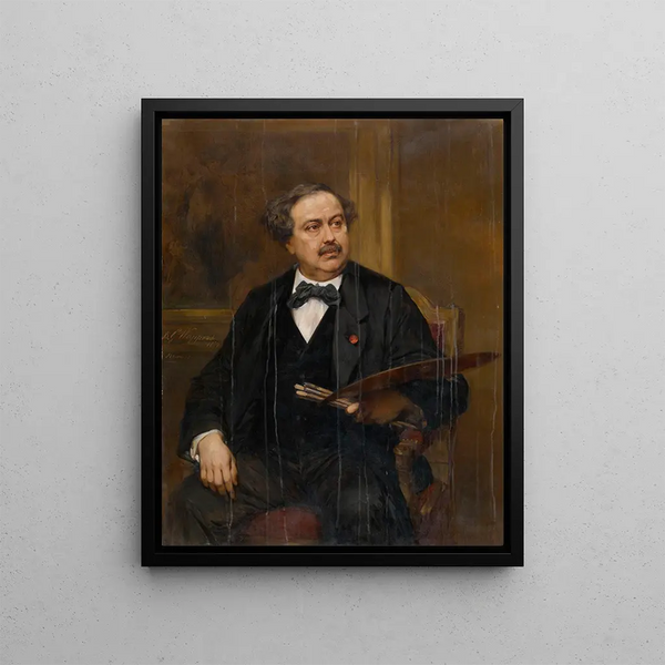 Self-portrait - Gustaf Wappers — framed artwork on a wall