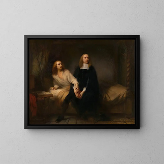 Les frères De Witt en captivité - Gustaf Wappers — framed artwork on a wall