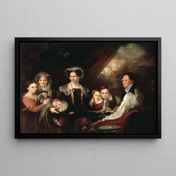 CJ Lagercrantz, assessor, and his family - Gustaf Wilhelm Finnberg — framed artwork on a wall