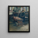 "Au berceau" - Gustav August Hessl — framed artwork on a wall