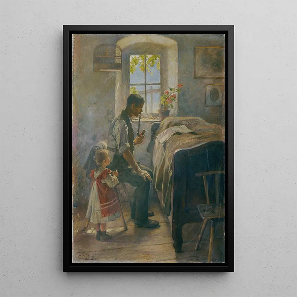 Celebration Time - Gustav August Hessl — framed artwork on a wall