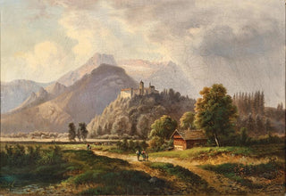 Gustav Barbarini - A View of the Glanegg Castle Ruins.webp