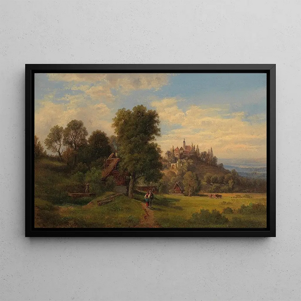 Château de Hollenegg - Gustav Barbarini — framed artwork on a wall
