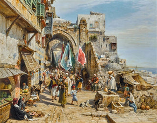Procession in Jaffa - Gustav Bauernfeind — artwork view