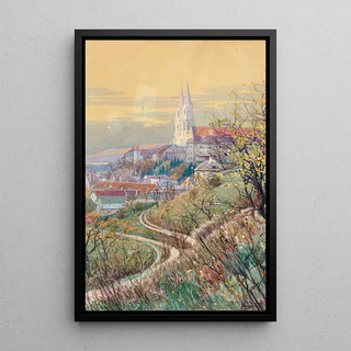 Gustav Feith - A view of the abbey church of Klosterneuburg.webp