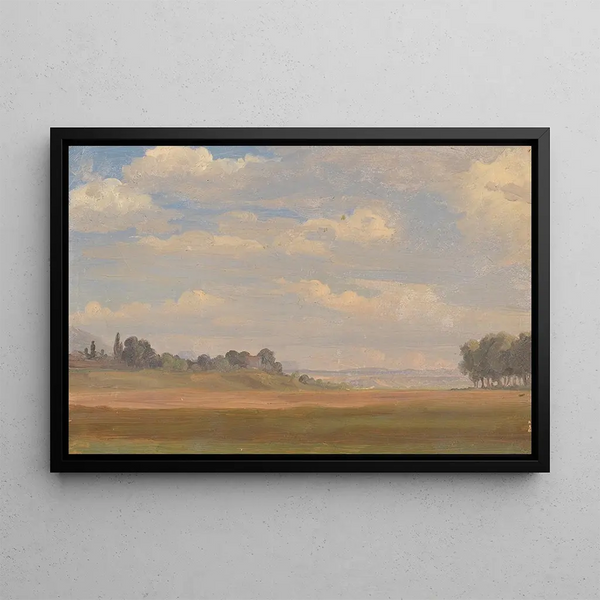 Landscape Study - Gustav Friedrich Papperitz — framed artwork on a wall