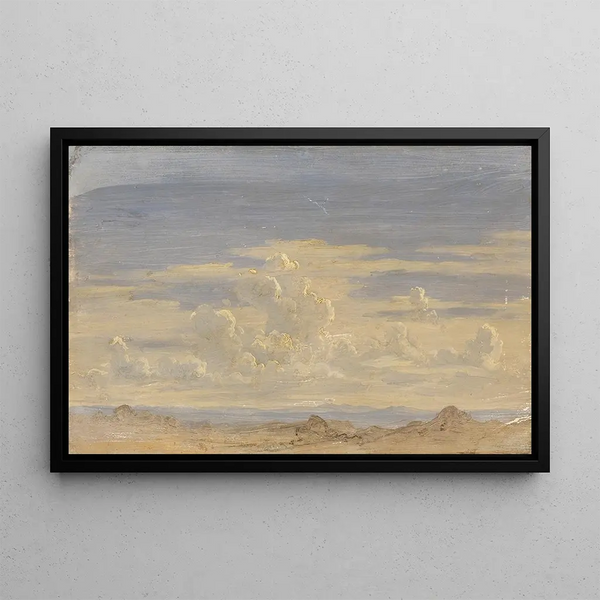 Study of Clouds - Gustav Friedrich Papperitz — framed artwork on a wall