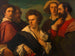 Group portrait painting of five friends - Gustav Gaul — artwork view