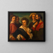 Group portrait painting of five friends - Gustav Gaul — framed artwork on a wall