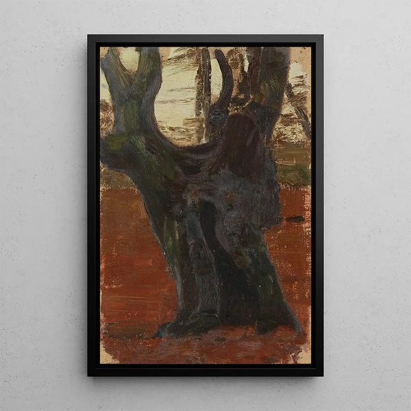 Study of a Tree - Gustav Kampmann — framed artwork on a wall