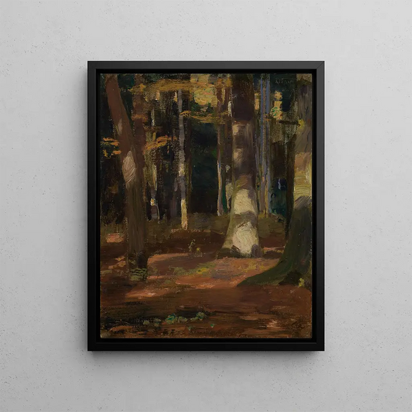 In the deciduous forest - Gustav Kampmann — framed artwork on a wall