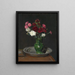 Bouquet of Carnations - Gustav Kampmann — framed artwork on a wall