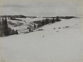 Snowy Landscape near Königsfeld - Gustav Kampmann — artwork view