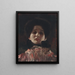 Dame en face avec robe plissée - Gustav Klimt — framed artwork on a wall