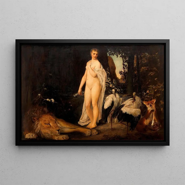 Fable - Gustav Klimt — framed artwork on a wall