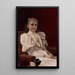 Young girl sitting - Gustav Klimt — framed artwork on a wall