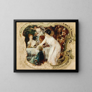 Study for the Municipal Theatre of Karlsbad - Gustav Klimt — framed artwork on a wall