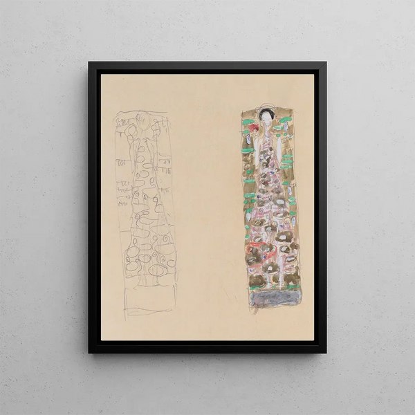 Two models for Otto Wagner's decorative sheet - Gustav Klimt — framed artwork on a wall