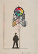Conception for a stand at the entrance of an exhibition of student works from the basic course at VKhUTEMAS - Gustav Klutsis — artwork view