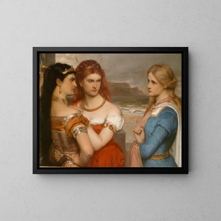 Les trois filles du roi Lear - Gustav Pope — framed artwork on a wall
