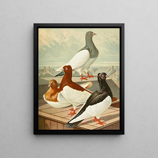 Danois Pie Painting - Gustav Prütz — framed artwork on a wall