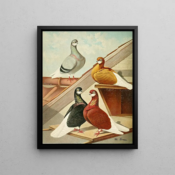 English Barbus Tumblers Painting - Gustav Prütz — framed artwork on a wall