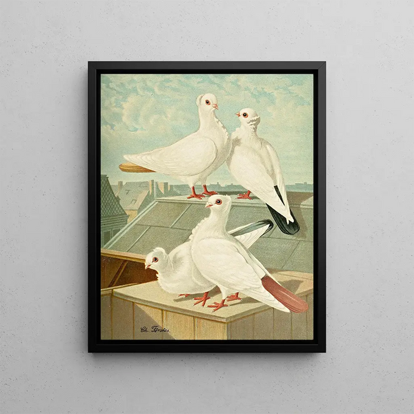 German girls with colorful tails - Gustav Prütz — framed artwork on a wall