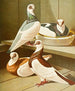 Short-beak and thick-beak tilting painting with high forehead - Gustav Prütz — artwork view