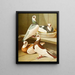 Short-beak and thick-beak tilting painting with high forehead - Gustav Prütz — framed artwork on a wall