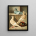 Prague White Stripe Glass Painting - Gustav Prütz — framed artwork on a wall