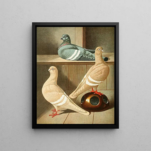 Prague White Stripe Glass Painting - Gustav Prütz — framed artwork on a wall