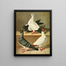Weiner Tumbler with long beak and flat front - Gustav Prütz — framed artwork on a wall