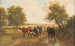 Herd of cows in a vast landscape - Gustav Ranzoni — artwork view