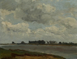 on the banks of the Waal - Gustav Schönleber — artwork view
