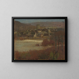 Besigheim sur le Neckar - Gustav Schönleber — framed artwork on a wall