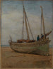 Low Tide Fishing Boats near La Panne - Gustav Schönleber — artwork view