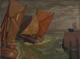 Entrance to the port of Vlissingen - Gustav Schönleber — artwork view