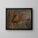 Entrance to the port of Vlissingen - Gustav Schönleber — framed artwork on a wall