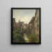 A part of the old town of Esslingen at the level of the city moats with the two towers of the church in the background - Gustav Schönleber — framed artwork on a wall