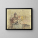 Woman Knitting - Gustav Schrägle — framed artwork on a wall