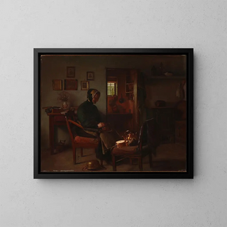 Les poules de Kobbertjet - Gustav Vermehren — framed artwork on a wall