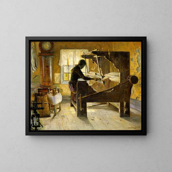 the loom - Gustav Wentzel — framed artwork on a wall