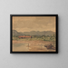 Landscape with a barn - Gustav Wentzel — framed artwork on a wall