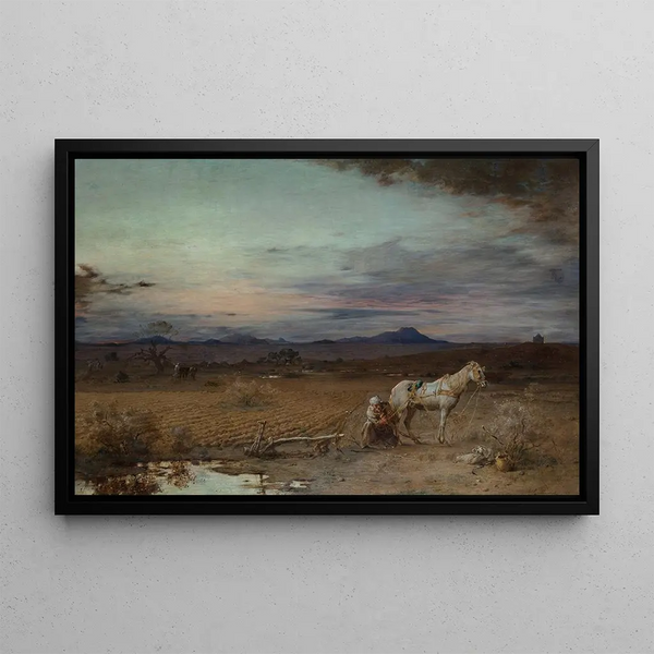 Evening Winter, Morocco - Gustave-Achille Guillaumet — framed artwork on a wall