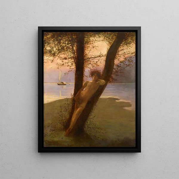 a mythological figure on an island - Gustave-Claude-Étienne Courtois — framed artwork on a wall