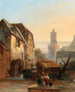 Andernach sur le Rhin Lavandières au moulin - Gustave Adolphe Simonau — artwork view