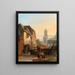 Andernach sur le Rhin Lavandières au moulin - Gustave Adolphe Simonau — framed artwork on a wall