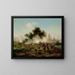 Assault on a cemetery by regular troops, May 1871 - Gustave Boulanger — framed artwork on a wall