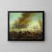 L'Hôtel de Ville incendié assailli par les troupes de Versailles - Gustave Boulanger — framed artwork on a wall