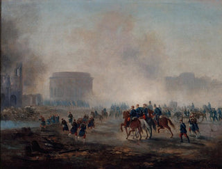 La Rotonde de la Villette cernée par les troupes versaillaises - Gustave Boulanger — artwork view